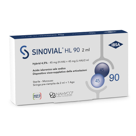 Sinovial HL 90 Intra Articolare Con Acido Ialuronico Siringa Pre-riempita 2 ml